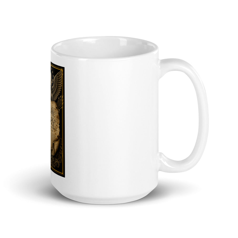 We The People 1787 printed on a 15 oz white glossy mug - Freedom Advocates Florida Official, LLC
